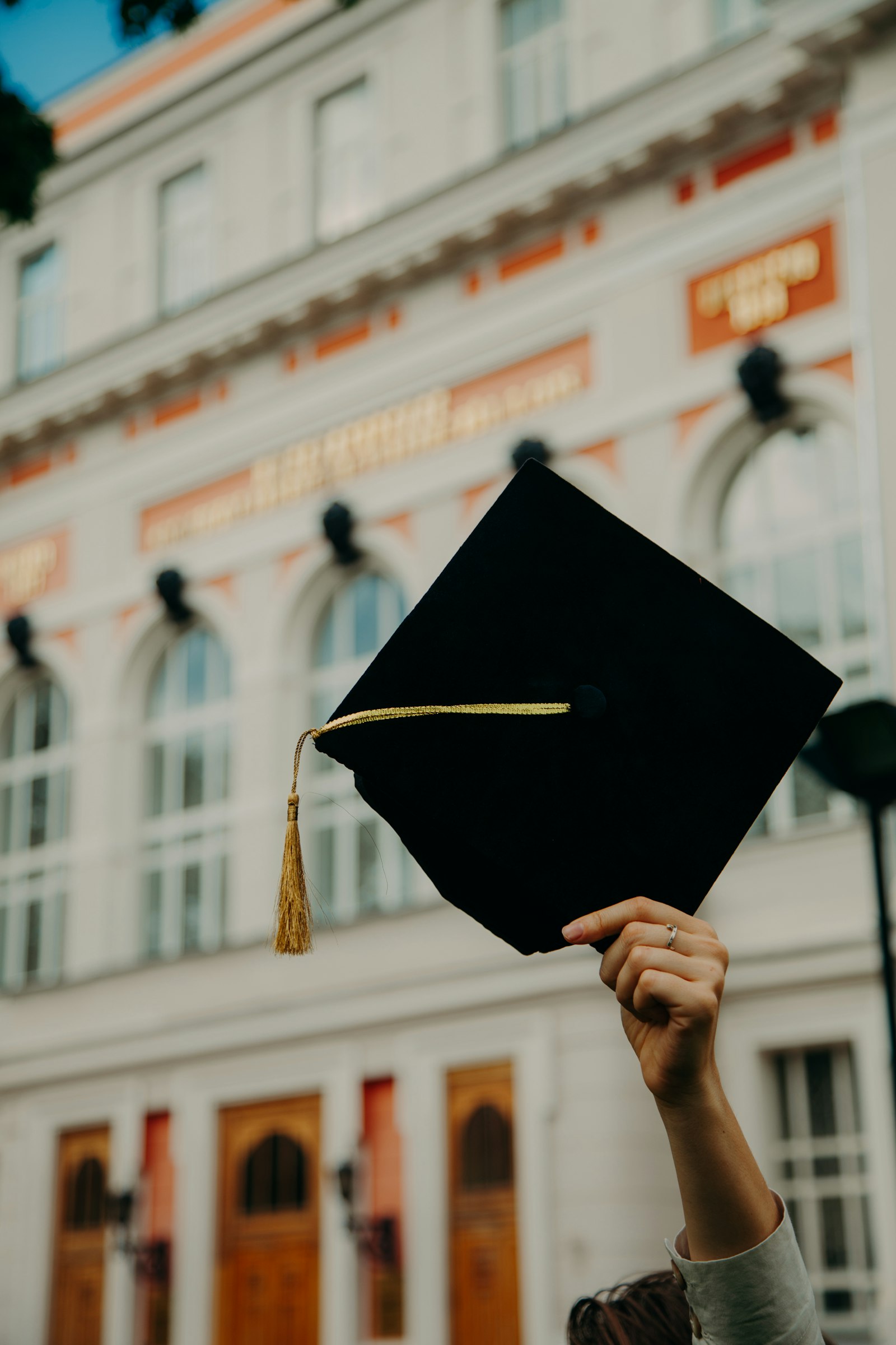 University campus graduation ceremony